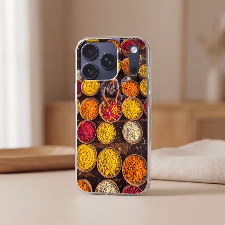 Handyhülle - Blumen – Markt – Bunt - Bloemen - Markt - Kleurrijk Telefoonhoesje iPhone 17 Pro klein