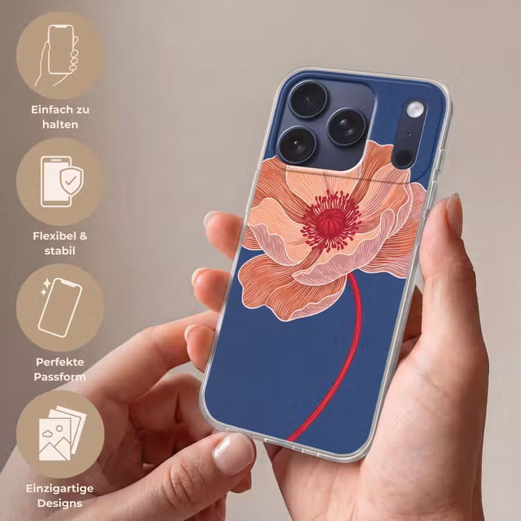 Handyhülle - Blumen – Modern – Abstrakt - Bloemen - Modern - Abstract Telefoonhoesje iPhone 17 Pro klein