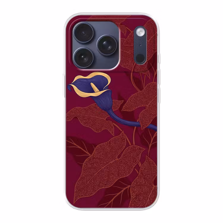 Handyhülle - Blumen – Modern – Lila - Bloemen - Modern - Paars Telefoonhoesje iPhone 17 Pro klein