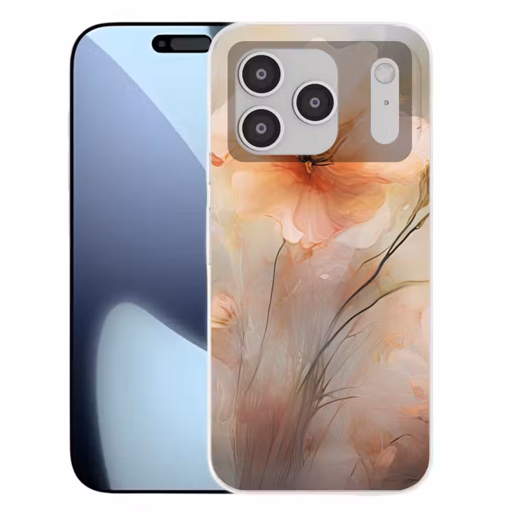 Bloemen - Pastel - Kunst - Klaprozen - Watercolor Telefoonhoesje iPhone 17 Pro klein -3d