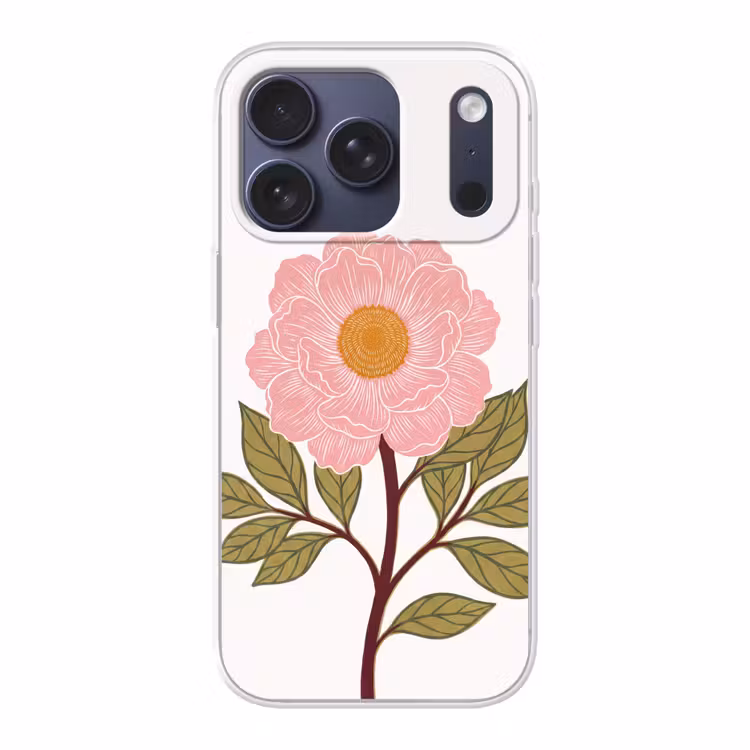 Handyhülle - Blumen – Rosa – Illustration - Bloemen - Roze - Illustratie Telefoonhoesje iPhone 17 Pro klein