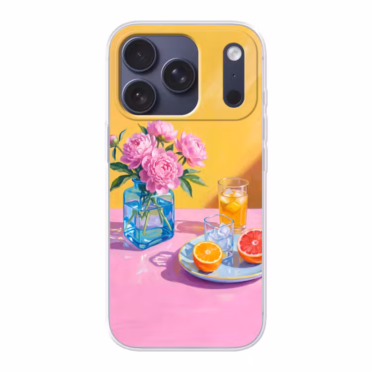 Handyhülle - Blumen – Rosa – Modern - Bloemen - Roze - Modern Telefoonhoesje iPhone 17 Pro klein