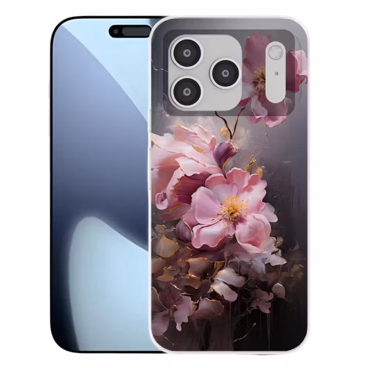 Bloemen - Roze - Stilleven - Kunst Telefoonhoesje iPhone 17 Pro klein -3d