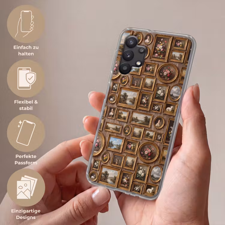 Bloemen - Rozen - Klassiek - Vaas - Kleurrijk Telefoonhoesje Samsung Galaxy A32 5G klein -sfeer3_DE