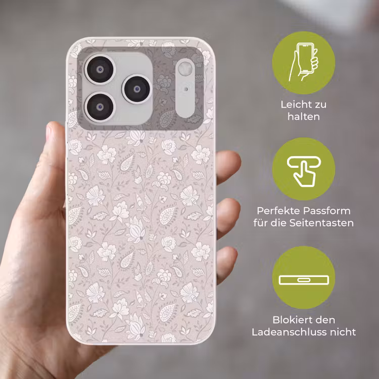 Bloemen - Getekend - Lavendel Telefoonhoesje iPhone 17 Pro klein 878 -sfeer3_DE