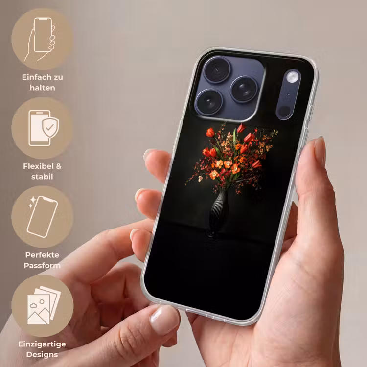 Bloemen - Takken - Boeket Telefoonhoesje iPhone 17 Pro klein -sfeer3_DE