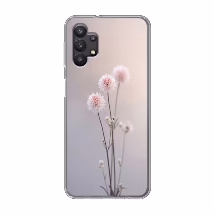 Bloemen - Bollen - Roze Telefoonhoesje Samsung Galaxy A32 5G klein -3d