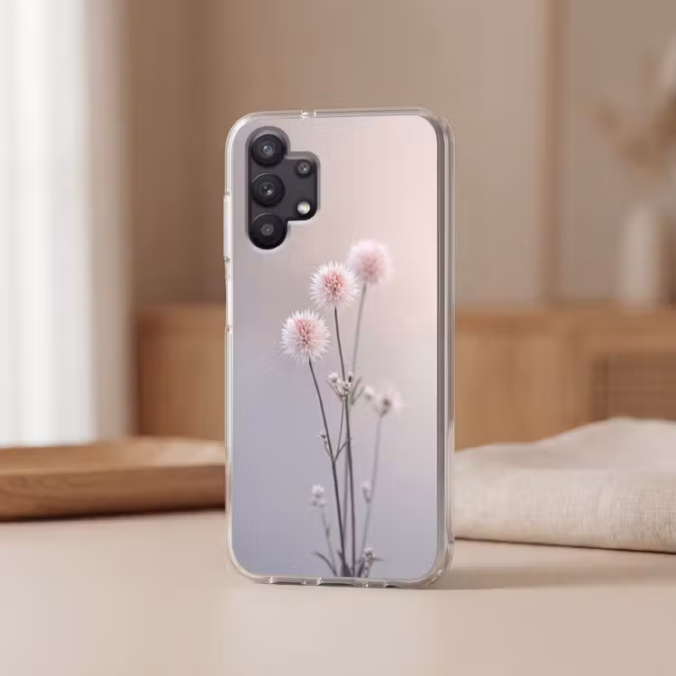 Bloemen - Bollen - Roze Telefoonhoesje Samsung Galaxy A32 5G klein -sfeer2