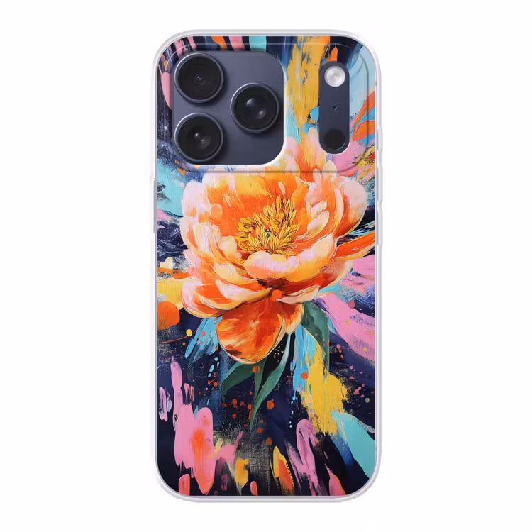 Bloemexplosie - Felle spatten - Dynamisch Telefoonhoesje iPhone 17 Pro klein -3d