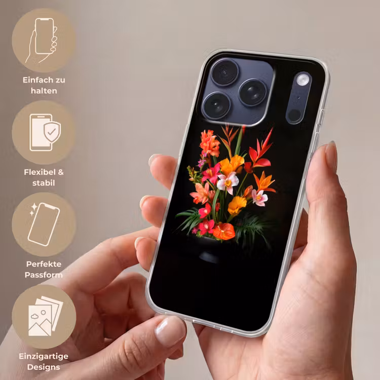 Boeket - Bloemen - Exotisch Telefoonhoesje iPhone 17 Pro klein -sfeer3_DE