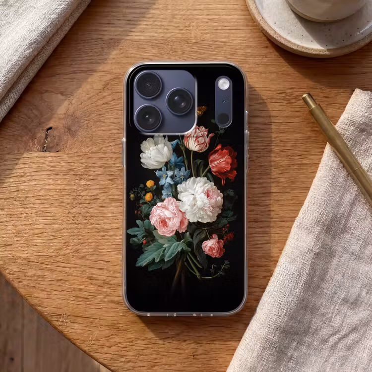 Boeket - Kleurrijk - Klassiek Telefoonhoesje iPhone 17 Pro klein -sfeer1