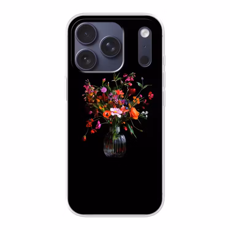 Boeket - Veldbloemen - Vaas Telefoonhoesje iPhone 17 Pro klein -3d