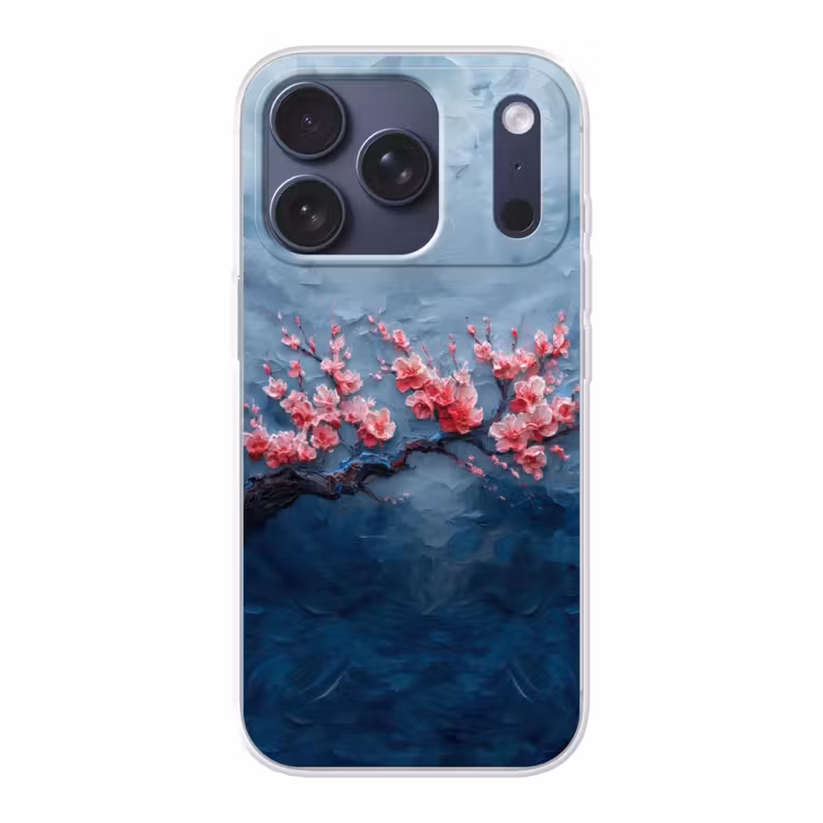 Bloesem - Bloem - Roze - Tak Telefoonhoesje iPhone 17 Pro klein -3d