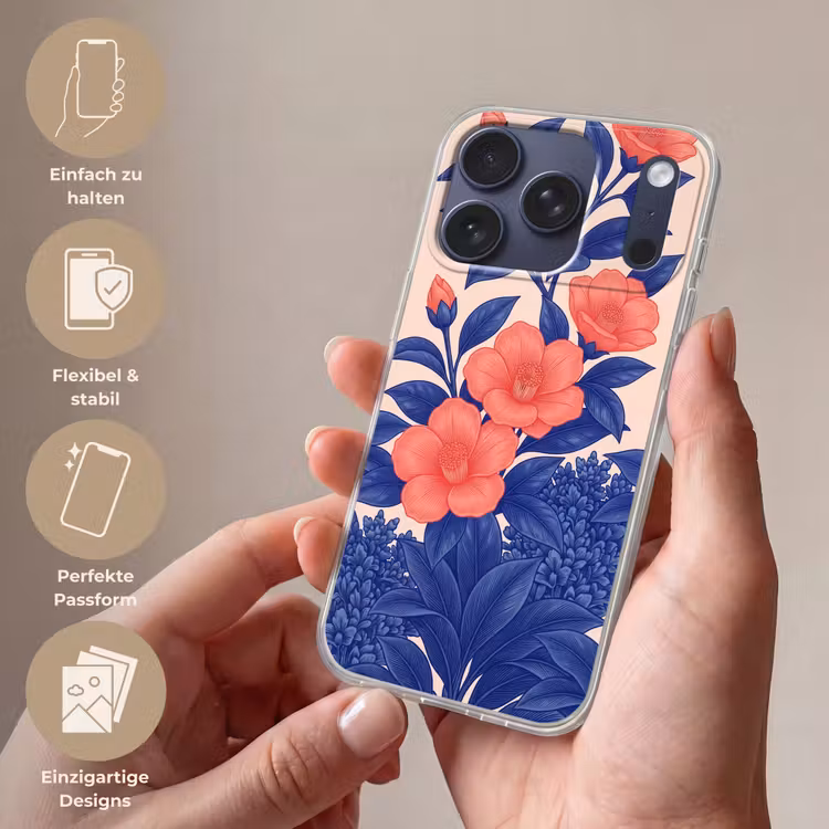 Handyhülle - Blüten – Blätter – Botanik - Bloemen - Bladeren - Botanisch Telefoonhoesje iPhone 17 Pro klein