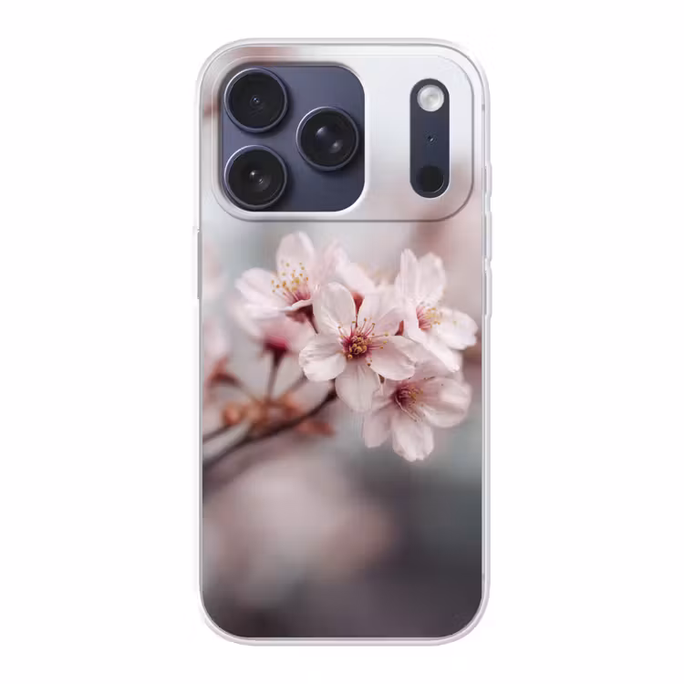 Bloesems - Meeldraden - Geel - Wazig Telefoonhoesje iPhone 17 Pro klein -3d