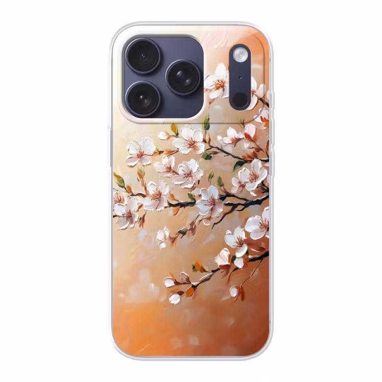 Bloesemtakken - Schilderachtig - Roze Telefoonhoesje iPhone 17 Pro klein -3d