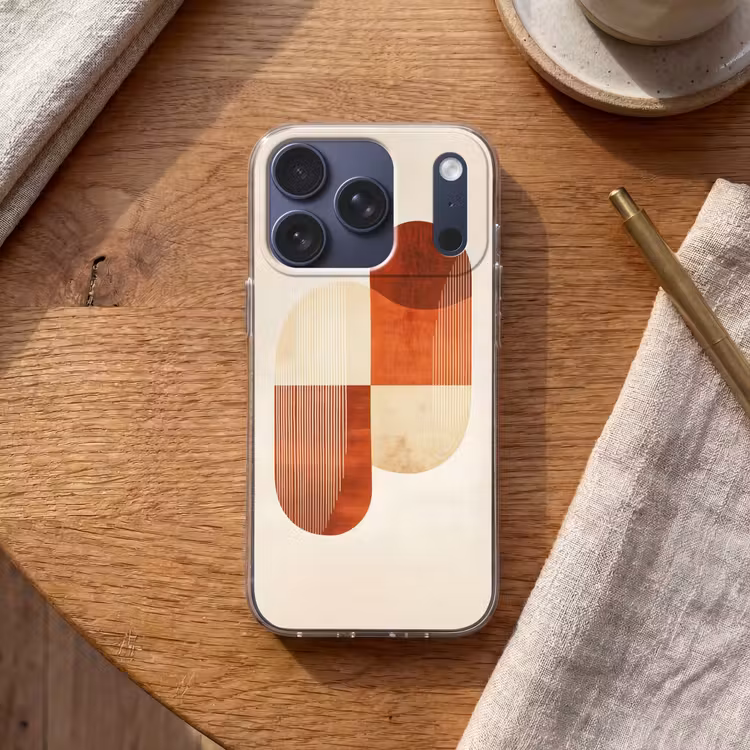 Bogen - Beige - Vormen Telefoonhoesje iPhone 17 Pro klein -sfeer1