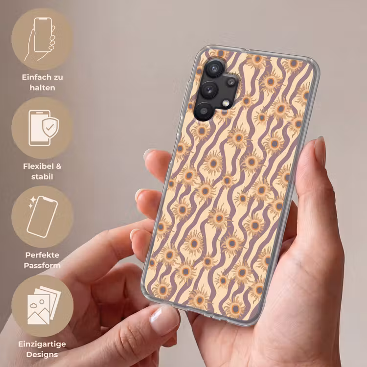 Bohemian - Vibe - Lavendelpaars Telefoonhoesje Samsung Galaxy A32 5G klein 346 -sfeer3_DE