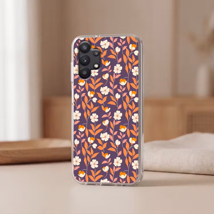 Boho - Vintage - Paars Telefoonhoesje Samsung Galaxy A32 5G klein 346 -sfeer2