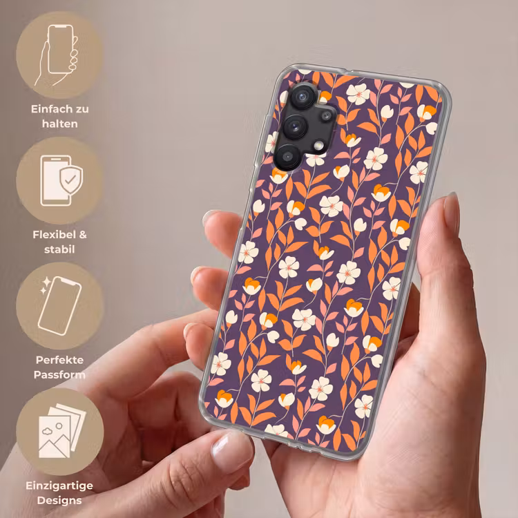 Boho - Vintage - Paars Telefoonhoesje Samsung Galaxy A32 5G klein 346 -sfeer3_DE