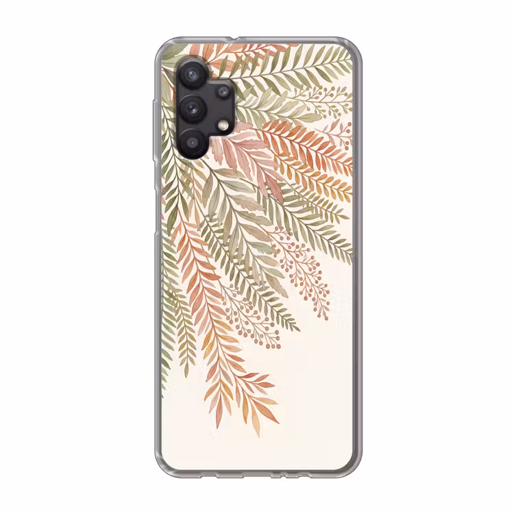 Botanisch - Aquarel - Kleurrijk Telefoonhoesje Samsung Galaxy A32 5G klein -3d