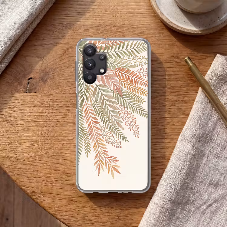 Botanisch - Aquarel - Kleurrijk Telefoonhoesje Samsung Galaxy A32 5G klein -sfeer1