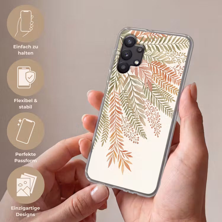 Botanisch - Aquarel - Kleurrijk Telefoonhoesje Samsung Galaxy A32 5G klein -sfeer3_DE