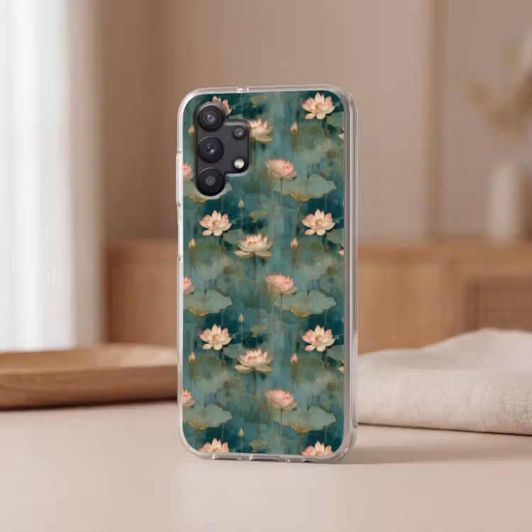 Botanisch - Bloemen - Roze Telefoonhoesje Samsung Galaxy A32 5G klein 346 -sfeer2