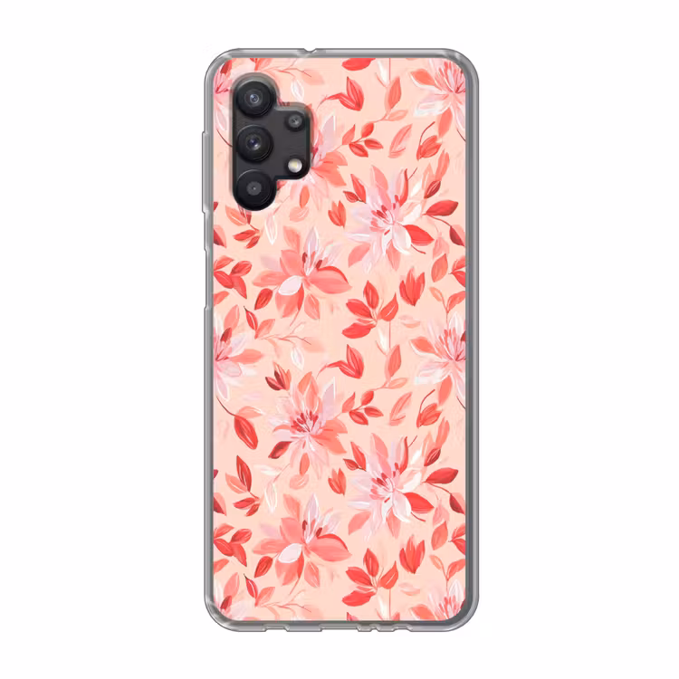 Botanisch - Bloemen - Rood Telefoonhoesje Samsung Galaxy A32 5G klein 346 -3d