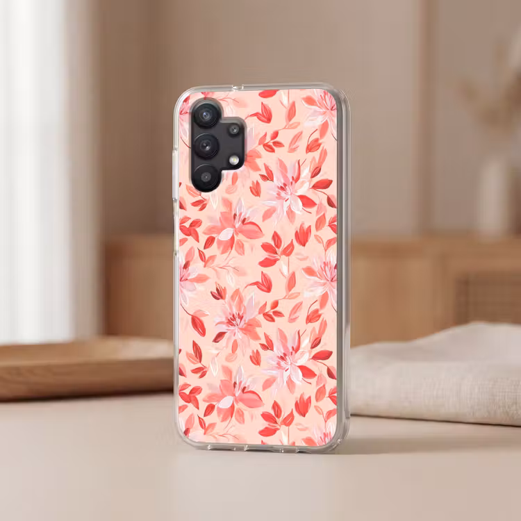 Botanisch - Bloemen - Rood Telefoonhoesje Samsung Galaxy A32 5G klein 346 -sfeer2