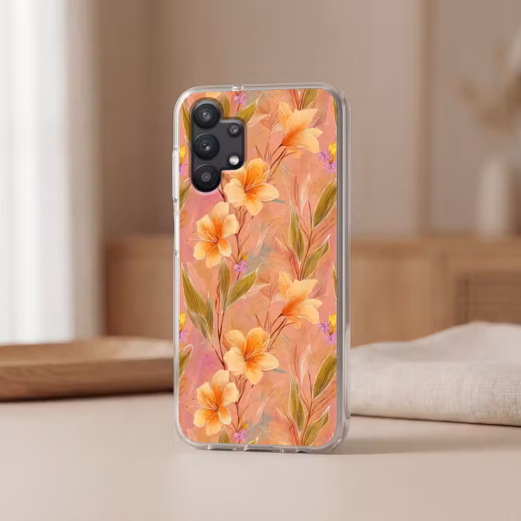 Botanisch - Bloemen - Kleurrijk Telefoonhoesje Samsung Galaxy A32 5G klein 346 -sfeer2