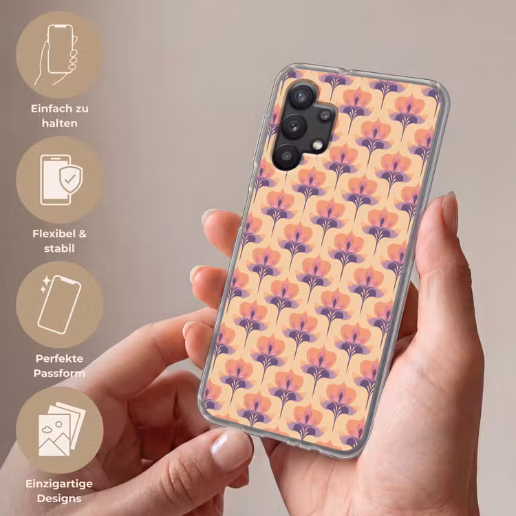 Botanisch - Patroon - Pastel Telefoonhoesje Samsung Galaxy A32 5G klein 346 -sfeer3_DE