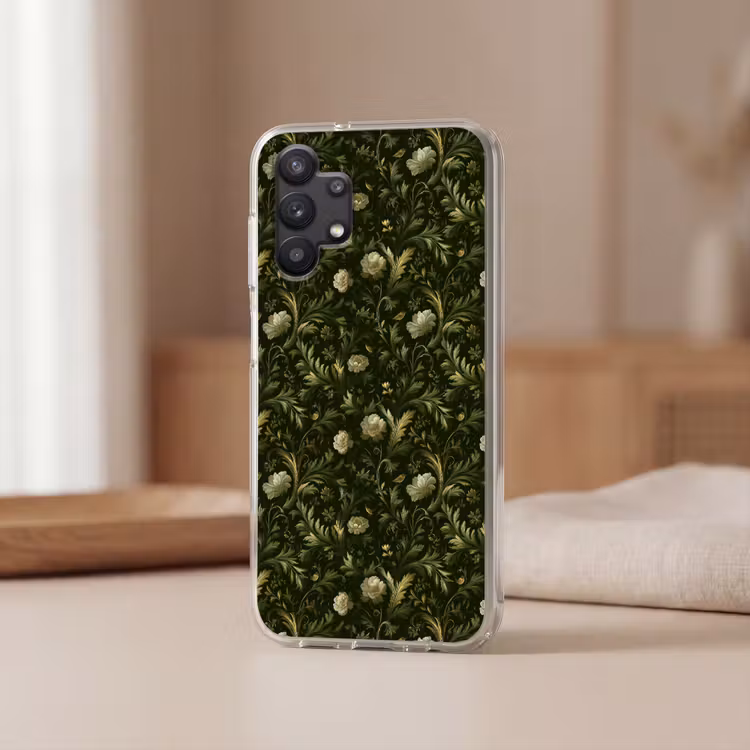Botanisch - Naadloos - Bloemen Telefoonhoesje Samsung Galaxy A32 5G klein 346 -sfeer2
