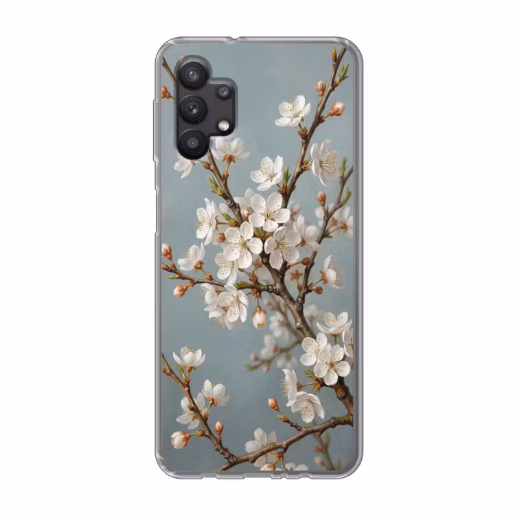 Botanisch - Stilleven - Blauw Telefoonhoesje Samsung Galaxy A32 5G klein -3d