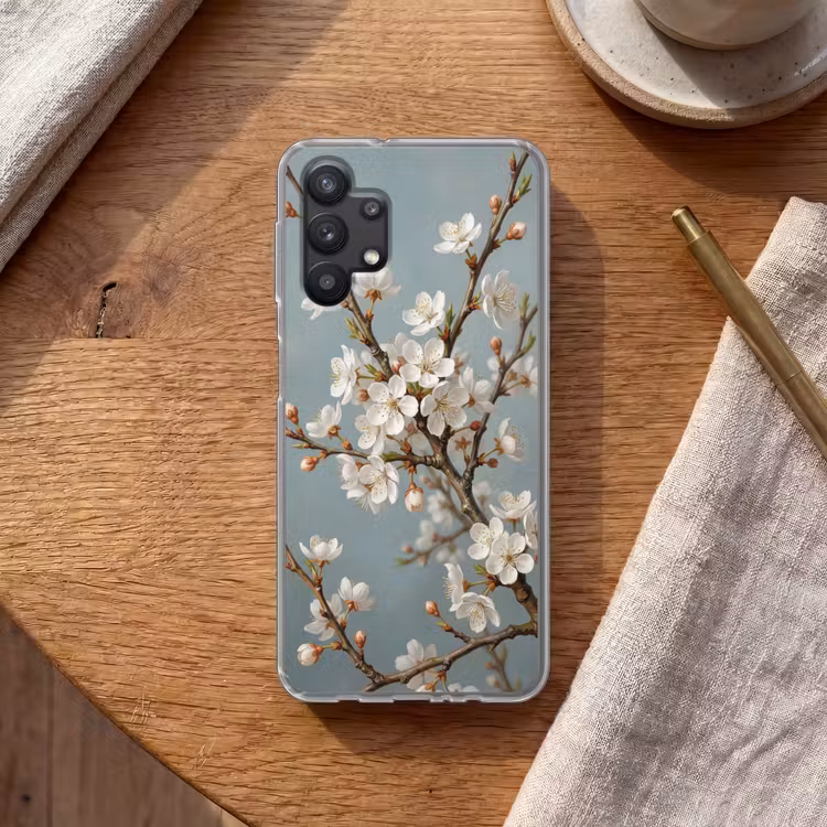 Botanisch - Stilleven - Blauw Telefoonhoesje Samsung Galaxy A32 5G klein -sfeer1