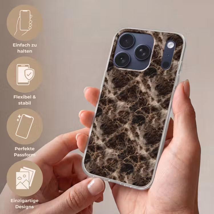 Bruin - Goud - Marmer Telefoonhoesje iPhone 17 Pro klein 878 -sfeer3_DE