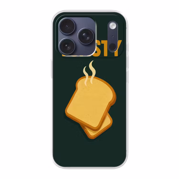 Brood - Tosti - Groen - Minimalistisch Telefoonhoesje iPhone 17 Pro klein -3d