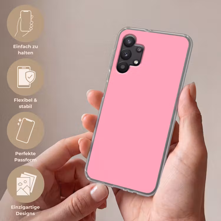 Bubblegum - Pink - Roze Telefoonhoesje Samsung Galaxy A32 5G klein 346 -sfeer3_DE