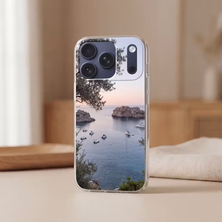 Handyhülle - Bucht – Boote – Sonnenuntergang - Baai - boten - zonsondergang Telefoonhoesje iPhone 17 Pro klein