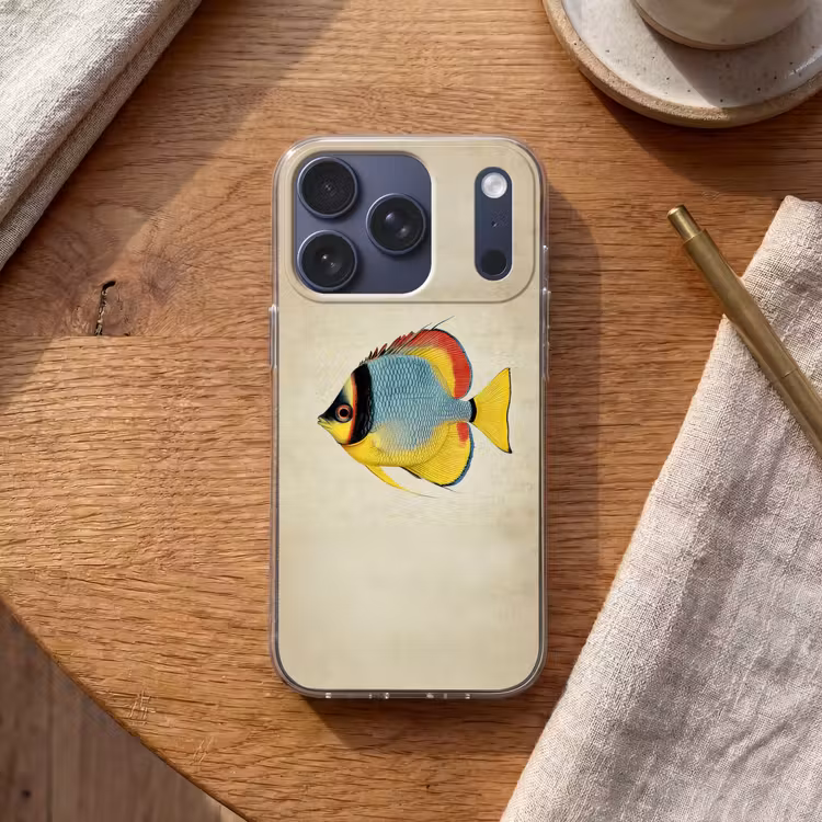 Kleurrijk - Vis - Schubben - Illustratie Telefoonhoesje iPhone 17 Pro klein -sfeer1