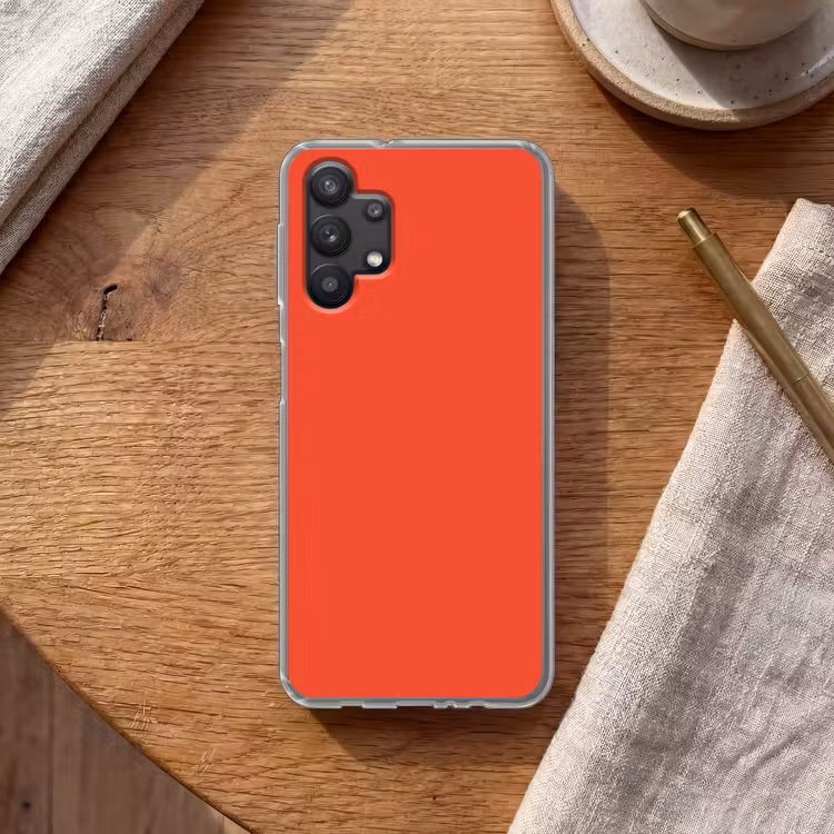 Burnt - Coral - Oranje Telefoonhoesje Samsung Galaxy A32 5G klein 346 -sfeer1