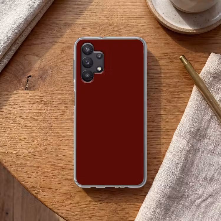 Burnt - Mahogany - Rood Telefoonhoesje Samsung Galaxy A32 5G klein 346 -sfeer1