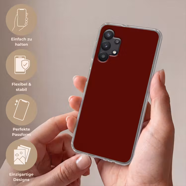 Burnt - Mahogany - Rood Telefoonhoesje Samsung Galaxy A32 5G klein 346 -sfeer3_DE