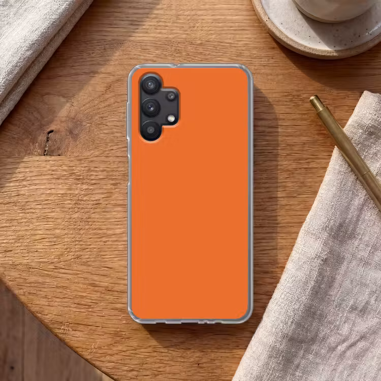Burnt - Sienna - Oranje Telefoonhoesje Samsung Galaxy A32 5G klein 346 -sfeer1