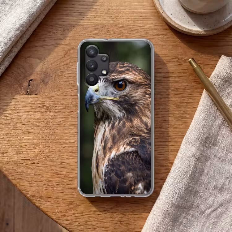 Buizerd - Roofvogel - Natuur - Bruin Telefoonhoesje Samsung Galaxy A32 5G klein -sfeer1