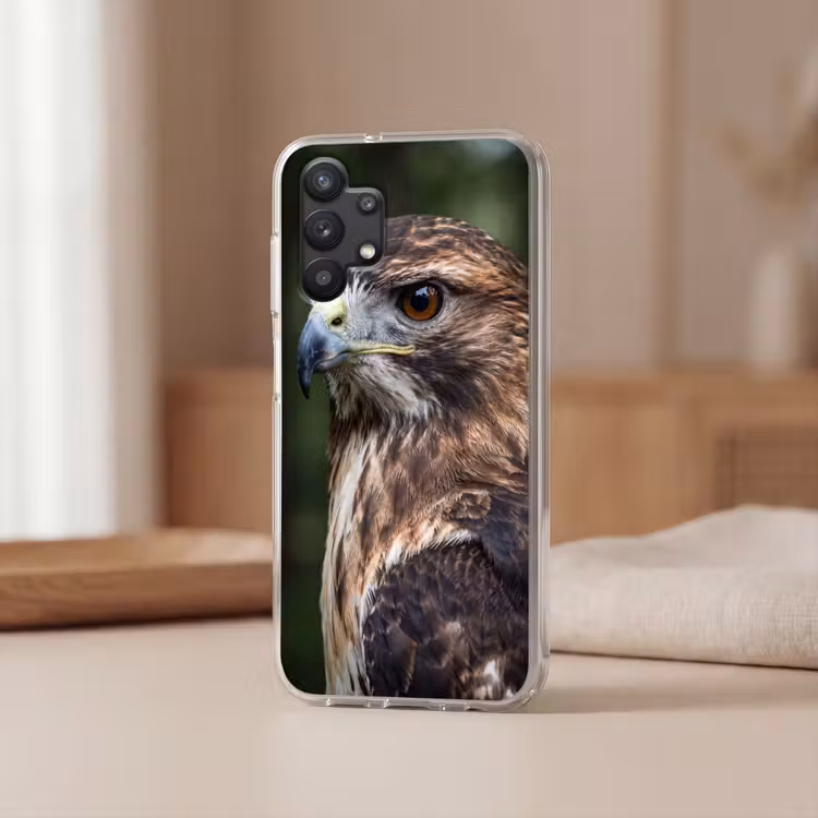 Buizerd - Roofvogel - Natuur - Bruin Telefoonhoesje Samsung Galaxy A32 5G klein -sfeer2