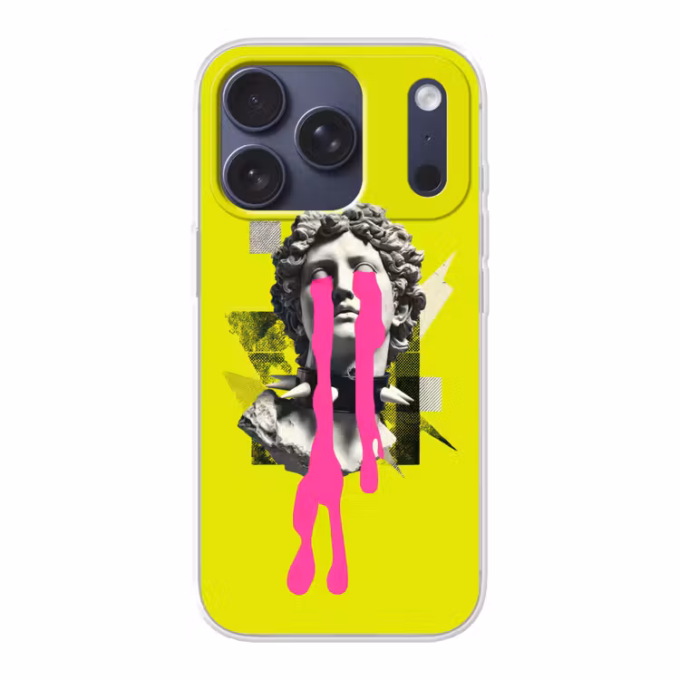 Buste - Verf - Geel Telefoonhoesje iPhone 17 Pro klein -3d