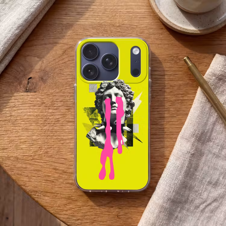 Buste - Verf - Geel Telefoonhoesje iPhone 17 Pro klein -sfeer1