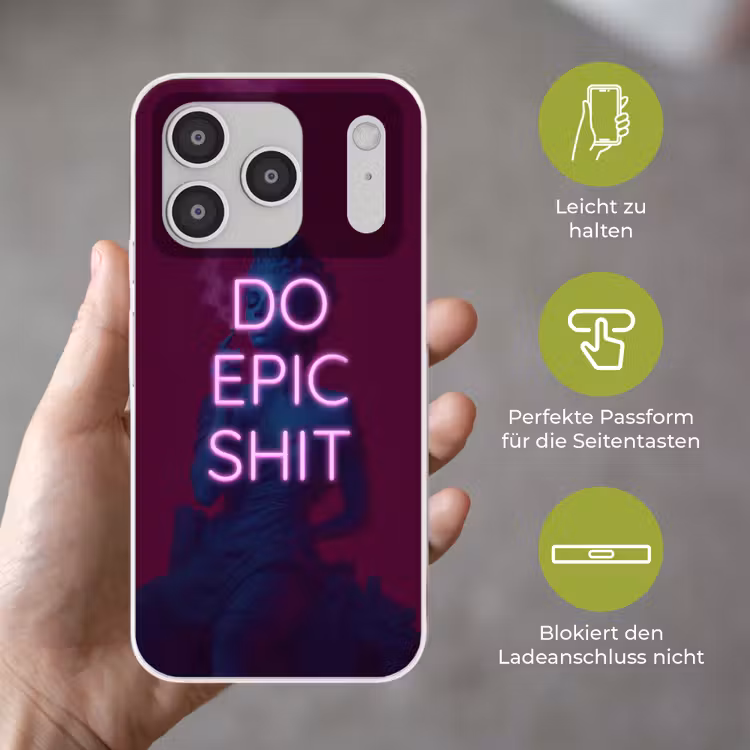 Buste - Neon - LED - Letters Telefoonhoesje iPhone 17 Pro klein -sfeer3_DE