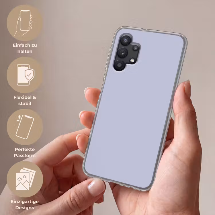 Chalky - Lavender - Paars Telefoonhoesje Samsung Galaxy A32 5G klein 346 -sfeer3_DE